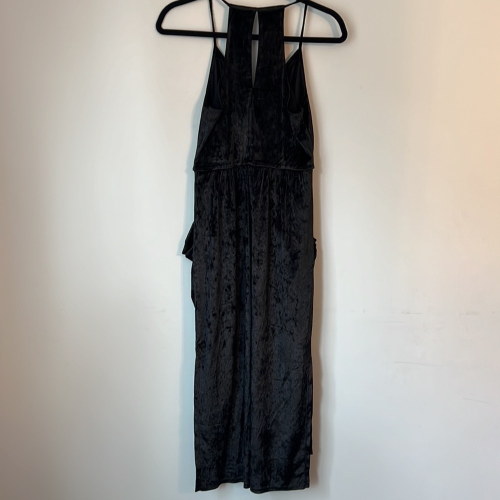 BCBG Velvet Faux-Wrap Side Slit Midi Dress Size S 🟨 - Picture 9 of 9